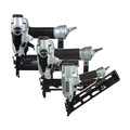 Nail Gun Compressor Combo Kits | Hitachi KNT65-50-38 3-Piece Angled Finish Nailer, Brad Nailer & Crown Stapler Combo Kit image number 0