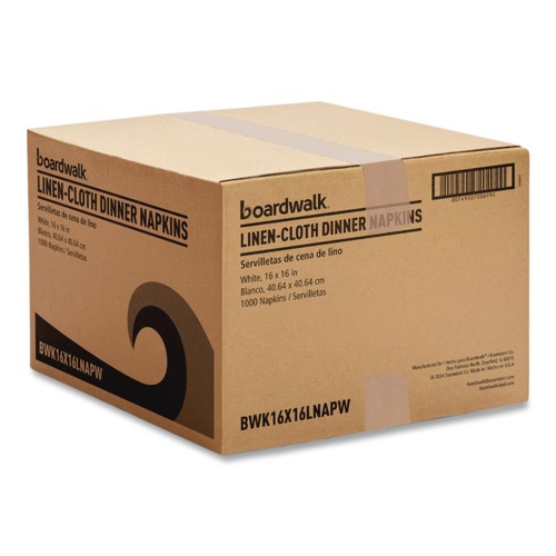 Paper Towels and Napkins | Boardwalk 16X16LNAPW 16 in. x 16 in. Linen-Cloth Towel Napkins (1000/Carton) image number 0