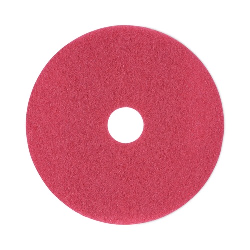 Cleaning & Janitorial Accessories | Boardwalk BWK4018RED 18 in. Buffing Floor Pads - Red (5/Carton) image number 0