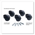 Just Launched | Master Caster 23618 Deluxe Futura 120 lbs. Capacity B and K Stem Nylon Casters - Black/Silver (5/Set) image number 1