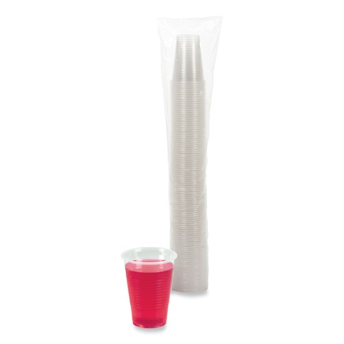 Customer Appreciation Sale - Save up to $60 off | Boardwalk BWKTRANSCUP9PK 9 oz. Polypropylene Plastic Cold Cups - Translucent (100-Piece/Pack) image number 0
