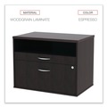  | Alera ALELS583020ES Open Office Desk Series 29.5 x 19.13 x 22.88 Legal/Letter Low File 2-Drawer Cabinet Credenza - Espresso image number 6