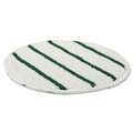 Carpet Cleaners | Rubbermaid Commercial FGP26900WH00 19 in. Diameter Low Profile Scrub-Strip Carpet Bonnet - White/Green image number 1
