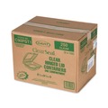 Office Jansan | Dart C90PST1 ClearSeal 8.3 in. x 8.3 in. x 3 in. Hinged-Lid Plastic Containers - Clear (250/Carton) image number 0