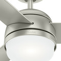 Ceiling Fans | Hunter 54212 48 in. Midtown Matte Nickel Ceiling Fan with LED Light Kit and Remote image number 4