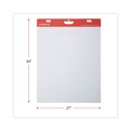Office Jansan | Universal UNV45602 27 in. x 34 in. Renewable Resource Sugarcane Based Easel Pads - Ruled, White (50 Sheets/Pad, 2 Pads/Carton) image number 1