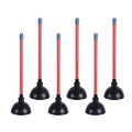 Office Jansan | Boardwalk 528188 18 in. Plastic Handle 5.63 in. dia. Toilet Plunger - Red/Black (6/Carton) image number 0