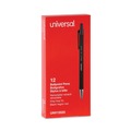  | Universal UNV15520 0.7 mm Fine Retractable Ballpoint Pen - Black (1 Dozen) image number 0