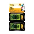 Office Jansan | Post-it Flags 680-SD2 1 in. "Sign and Date" Arrow Message Page Flags - Green (50-Flags/Dispenser, 2-Dispensers/Pack) image number 0