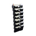 Office Jansan | Universal UNV08174 16 in. x 4.75 in. x 38.25 in. Wall Mount Seven-Pocket Grande Central Filing System - Legal/Letter, Black (7/Pack) image number 6