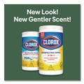 Cleaning & Janitorial Supplies | Clorox 01628 7 in. x 7.75 in. 1-Ply Bleach Free Disinfecting Cleaning Wipes - Crisp Lemon White (6/Carton) image number 4