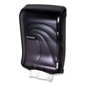 Toilet Paper Dispensers | San Jamar T1790TBK Ultrafold Multifold/c-Fold Towel Dispenser, Oceans, 11.75 X 6.25 X 18, Transparent Black Pearl image number 1