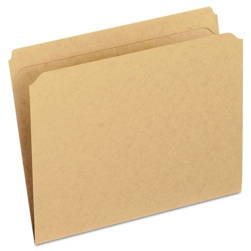 Office Jansan | Pendaflex RK152 Two-Ply Dark Kraft File Folders, Straight Cut, Top Tab, Letter - Brown (100/Box) image number 0