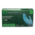 Disposable Gloves | Ammex X348100 3 mil Industrial Powder-Free Nitrile Gloves - X-Large, Blue (1000/Carton) image number 2
