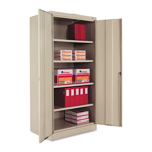 Office & Office Supplies | Tennsco 1480-CPY 36 in. x 24 in. x 72 in. Unassembled High Standard Cabinet - Putty image number 0
