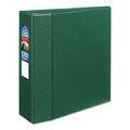 Avery 79784 Heavy-Duty 4 in. Capacity 11 in. x 8.5 in. 3-Ring Non-View Binder with DuraHinge - Green image number 0