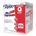 Food Trays, Containers, and Lids | Ziploc 364899 1 Quart Ziploc Storage Bags (500/Carton) image number 4