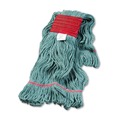  | Boardwalk BWK503GNEA 5 in. Super Loop Cotton/Synthetic Fiber Wet Mop Head - Large, Green image number 0