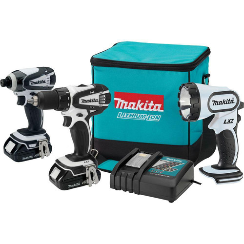 Combo Kits | Factory Reconditioned Makita LCT300W-R 18V Cordless Lithium-Ion 3-Tool Combo Kit image number 0