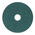 Office Jansan | Boardwalk BWK4013GRE 13 in. Diameter Heavy-Duty Scrubbing Floor Pads - Green (5/Carton) image number 0