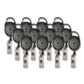 Office Jansan | Advantus 75551 30 in. Extension Carabiner-Style Retractable ID Card Reel - Smoke (12/Pack) image number 0