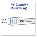 Office Jansan | Avery 05725 Economy 1.5 in. Capacity 11 in. x 8.5 in. View Binder with 3 Round Rings - Black image number 2