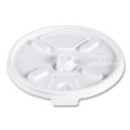 Cutlery | Dart 10FTL Lift N' Lock 10 oz. Plastic Hot Cup Lids - White (1000/Carton) image number 0