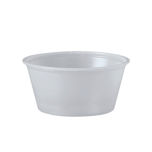 Cups and Lids | Dart P325N 3.25 oz. Polystyrene Portion Cups - Translucent (10 Bags/Carton, 250/Bag) image number 0