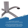  | Iceberg 65618 36 in. x 36 in. x 30 in. CafeWorks Cafe-Height Square Table - Graphite Granite/Silver image number 2