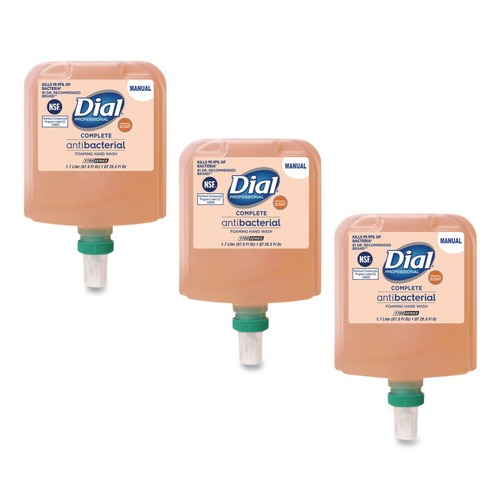 Cleaning & Janitorial Supplies | Dial Professional 19723 1.7 Liter Antibacterial Foaming Hand Wash Refill for 1700 V Dispenser - Original Scent (3/Carton) image number 0