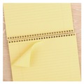Office Jansan | Cambridge 59880 8.5 x 11.5 Sheets (70) Stiff-Back Wire Bound Wide/Legal Rule Notepad - Canary Sheets/Blue Cover image number 3