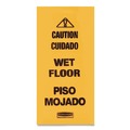Safety Equipment | Rubbermaid Commercial FG627677YEL 12.25 in. x 12.25 in. x 36 in. Multilingual Wet Floor Safety Cone image number 2