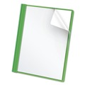 Office Jansan | Oxford 55807EE 3 Fastener 1/2 in. Capacity Clear Front Report Covers - Green (25/Box) image number 0