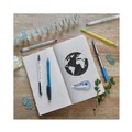 Pens | BIC BPRR11BK ReVolution Ocean Bound Medium 1 millimeter Retractable Ballpoint Pen - Black Ink/Translucent Blue Barrel (1-Dozen) image number 7
