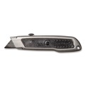 Knives | GreatNeck 12243 1.25 in. Blade 3.5 in. Plastic Handle Retractable Utility Knife - Black/Gray image number 4