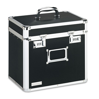 Vaultz 13.5 in. x 10.5 in. x 13.25 in. Locking Letter File Chest - Black
