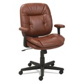  | OIF OIFST4859 16.93 in. - 20.67 in. Seat Height Swivel/Tilt Bonded Leather Task Chair Supports 250 lbs. - Chestnut Brown/Black image number 1