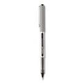Office Jansan | uni-ball 60126 VISION Fine 0.7 mm Black Ink Roller Ball Pen Stick - Silver/Black/Clear Barrel (1 Dozen) image number 1