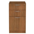  | Alera VA532822WA 15.63 in. x 20.5 in. x 28.5 in. Valencia Series 3-Drawer Full File Pedestal - Modern Walnut image number 0