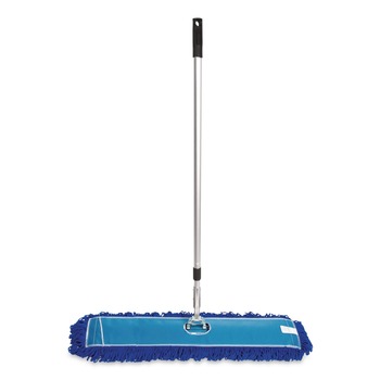 Gritt Commercial GRI17436T 36 in. x 5 in. Microfiber Head 40 in. to 72 in. Silver Aluminum Handle Dust Mop with Telescopic Handle - Blue (1-Kit)
