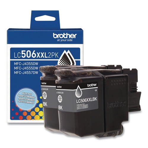 Ink & Toner | Brother LC506XXL2PKS INKvestment 5,000 Page-Yield Super High-Yield Ink - Black (2/Pack) image number 0