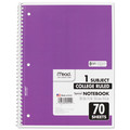 Office Jansan | Mead 05512 (70) 10.5 in. x 7.5 in. Sheets 1-Subject Medium/College Rule Spiral Notebook - Randomly Assorted Cover Color image number 4