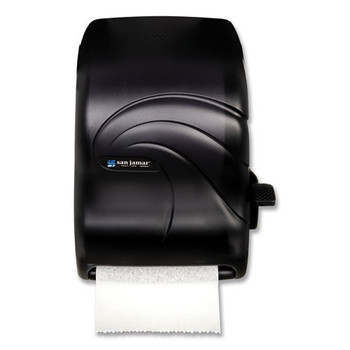 San Jamar 12.94 x 9.25 x 16.5 Oceans Lever Roll Towel Dispenser - Black Pearl