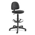  | Safco 3401BL Precision Extended Height Swivel Stool with Adjustable Footring - Black Fabric image number 0
