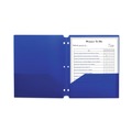File Folders | C-Line 33935 3-Hole Punch 11 in. x 8.5 in. 2-Pocket Heavyweight Poly Portfolio Folder - Blue (25/Box) image number 3
