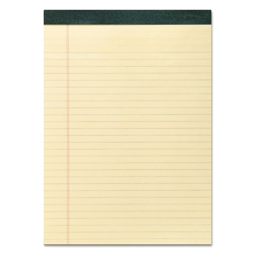 Office Jansan | Roaring Spring 74712 8.5 in. x 11 in. 40-Sheet Recycled Pad - Wide/Legal Rule, Canary-Yellow (1-Dozen) image number 0