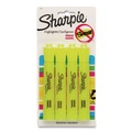 Highlighters | Sharpie 1770694 Tank-Style Chisel Tip Highlighters - Fluorescent Yellow Ink/Yellow Barrel (4/Pack) image number 0