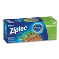Food Service | Ziploc 315882BX 1.2 mil 6.5 in. x 5.88 in. Resealable Sandwich Bags - Clear (40/Box) image number 2