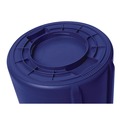 Office Jansan | Rubbermaid Commercial FG263200BLUE 32 Gallon Plastic Vented Round Brute Container - Blue image number 2