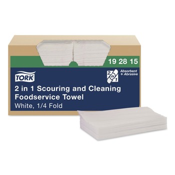 Tork 192815 13 in. x 21 in. 1-Ply 2 in 1 Wiper - White (120/Carton)